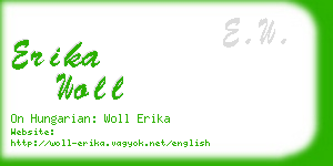 erika woll business card